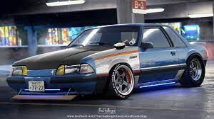 Artstation Ford Mustang Foxbody Abimelec Arellano Mustang Cars Notchback Mustang Mustang