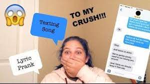 Texting Song Lyric Prank To My Crush Gone Wrong Youtube