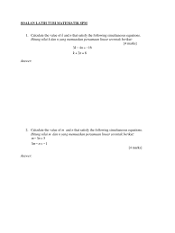 The kpu scheduled five debates to be held in 2019, the same number as in 2014. 344799250 Latih Tubi Matematik Persamaan Linear Serentak Spm Docx