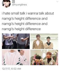 Namjoon And Yoongi S Height Difference Bts Boys Bts Funny Bts Memes