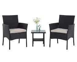 Under $200 under $500 gift cards. Amazon Com Paylesshere 3 Piece Furniture Patio Chairs Wicker Outdoor Rattan Conversation Bistro Set For Backyard Porch Poolside Lawn Black Patio Lawn Garden