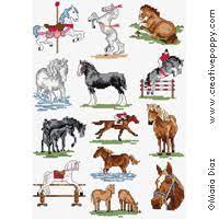 Maybe you would like to learn more about one of these? Maria Diaz Horses Mini Motifs Cross Stitch Pattern Chart