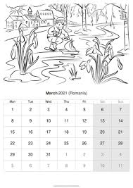 March 2021 Calendar Romania