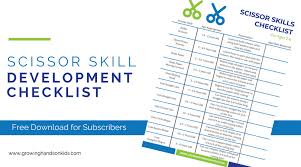 Scissor Skill Development Checklist For Ages 2 6 For