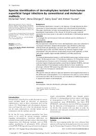 Pdf Species Identification Of Dermatophytes Isolated From