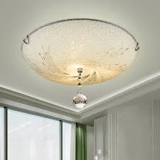 Round Frosted Glass Flush Mount Lighting Modern Crystal Unique Flush Ceiling Lights For Bedroom Takeluckhome Com