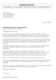 Bewerbung Zimmermadchen Gekundigt Berufserfahrung Sofort Download