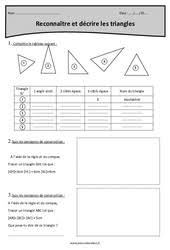* retrouve les triangles équilatéraux parmi ces figures. Exercice Triangles Cm1 Cycle 3
