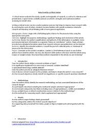 O introduction o summary of the text o evaluation of the text (may be positive and/or negative) o conclusion o references review of two or more texts: How To Write A Critical Review Citation Validity Statistics