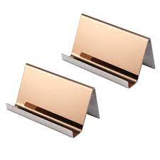 One acrylic plastic business card holder t'z tagz style, clear display stand. Yosco Stainless Steel Business Card Holder For Desk Office Business Card Stand Collection Organizer For Name Card Business Card Display 2 Pack Rose Gold Buy Online In Antigua And Barbuda At Antigua Desertcart Com