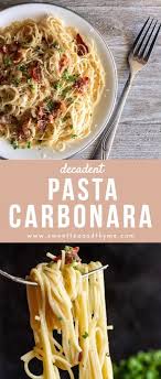 This Carbonara Recipe Is Creamy Decadent And Oh So Good A Rich Creamy Sauce With Egg Yolks And Parm Carbonara Recipe Carbonara Pasta Pasta Carbonara Recipe