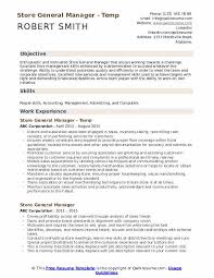 Store General Manager Resume Samples Qwikresume