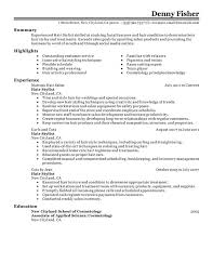 Hairdresser Resume Objective Louiesportsmouth Com