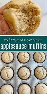 Applesauce Muffins Muffin Recipe Applesauce Muffins Are So Moist Lightly Sweet And Easy To Make In One Bowl With Food Dessert Recipes Applesauce Muffins