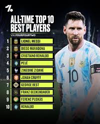 Onefootball - Lionel Messi is top of FourFourTwo's top 10 players of all- time 🤩🐐 | Facebook