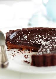 Shrieks Of Delight Lol D Dark Chocolate Salted Caramel Tart With St Domingue Ganache And Fleur De Dark Chocolate Recipes Desserts Salted Caramel Tart