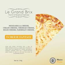 The most tastiest pizza i have ever had! Le Grand Brix The Art Of Perpetual Freshness 5 Cheese Fantasy 6 Frozen Pizza Halal Certified Www Bakemission Com Sg Halal Recipes Edam Cheese Crispy Crust
