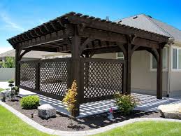 See more ideas about lattice, backyard, pergola. Covered Patio 5 Post 20 X 20 Diy Pergola Kit W Lattice Panels Western Timber Frame