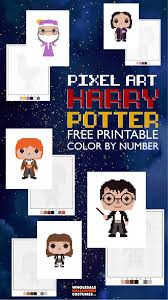 Harry Potter Pixel Art Color By Number Harry Potter Colors Harry Potter Painting Pixel Art