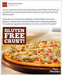 Udis Papa Murphys Gluten Free Pizza Risky Business