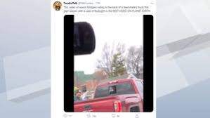Riding in the back of a pickup truck meme. Packers Qb Aaron Rodgers Confirms Pickup Truck Beer Case Video