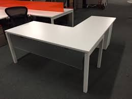 Solid color office table makes an office modern and stylish. Workwall Modern White Office Desk Shop Modern White Desks