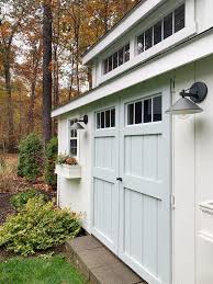New Paint Lights Window Boxes For Our Backyard Shed Finally Young House Love Backyard Shed Young House Love Painted Shed