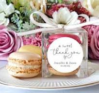 Wedding Clear Favor Boxes Set of 10, Personalized Thank You Stickers,  Ribbon Included, Macaron Packaging DIY Kit - Etsy
