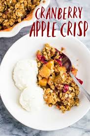Fresh Cranberry Apple Crisp Recipe Serve With Vanilla Ice Cream For A Delicious Holiday Dessert Cran Apple Crisp Recipes Apple Cranberry Crisp Crisp Recipe
