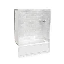 It's important that you choose a bathtub that is the right fit for you and your family. Maax Utile 60 Inch X 30 Inch X 80 1 2 Inch Marble Carrara Tub Shower With New Town Bathtub The Home Depot Canada