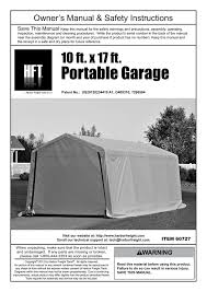 Quictent 20' x 20' party tent (gm1409) instruction. Harbor Freight Tools 10 Ft X 17 Ft Portable Garage Product Manual Manualzz