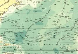 Atlantic Ocean Depth Ratios Historical Colour Map Weather Environs Environment Volcano Maps Antique Maps Antique Prints A Ocean Depth Vintage Maps Map