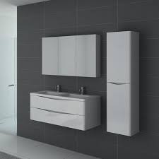 Lavabo à suspendre, lavabo d'angle, lavabo sur colonne, lavabo encastré ou vasque à poser : Meuble De Salle De Bain Trevise 1200 Blanc