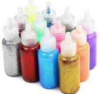 Neon Metallic Glue with Glitter Bottles for Arts and Crafts (20 ml, 12 Pack)