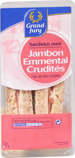 Sandwich Maxi Jambon Emmental Crudites Pain De Mie Complet Carrefour 200 G