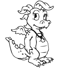 The little dragon throwing fire. Top 25 Free Printable Dragon Coloring Pages Online