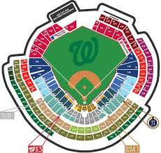 nationals park seating map washington nationals game game