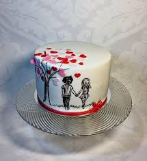 Love Simple Birthday Cake For Boyfriend Falling In Love Sweet Sixteen By Frufi Simple Anniversary Cakes Sweet Sixteen Cakes Sweet 16 Birthday Cake