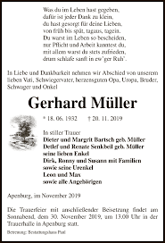 View the profiles of people named gerhard michael mueller. Traueranzeigen Von Gerhard Muller Az Trauer De