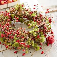 Sign Sehen Die Zweige Tauschend Echt Aus Und Halten Ewig Zum Beispiel Hagebuttenzweig Fur Rund 6 Euro Von Leonardo In 2020 Herbstkranz Weihnachtskranz Herbstkranze