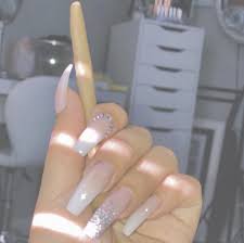 In this post, i'll show you 18 of the most pinned diamond nails on pinterest. Image About Cute In Nail Ideas By On We Heart It Cute Acrylic Nails Diamond Nails Best Acrylic Nails