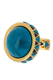 House Of Harlow 1960 Turquoise Black Enamel Dome Ring Size 6 Nordstrom Rack