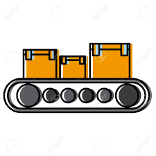 Dibujos Animados De Cajas De Carton En Cinta Transportadora Ilustracion Vectorial Ilustraciones Vectoriales Clip Art Vectorizado Libre De Derechos Image 84685656