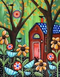 Forest Cabin 221 Pieces Art Colorful Art Whimsical Art