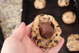 Frozen Nutella Balls Stuffed Into Choc Chip Cookies Baked In Mini Muffin Tins Sea Salt Cookies Choc Chip Cookies Cookies