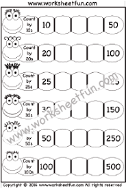 skip counting by 10 20 25 30 50 and 100 worksheet