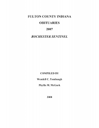 fulton county indiana obituaries 2007 rochester sentinel