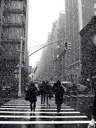 Black And White New York Street Photography Winter Time In New York Black And White Street Photography In The Snow Street Photography Pictures Photo