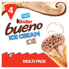 Maybe you would like to learn more about one of these? Kinder Bueno Ice Cream Cones 4 X 90ml Ice Cream Cones Sticks Bars Iceland Foods