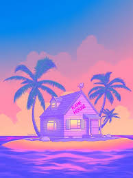80s Kame House Mini Art Print By Surudenise Without Stand 3 X 4 Dragon Ball Artwork Dragon Ball Wallpapers Dragon Ball Art